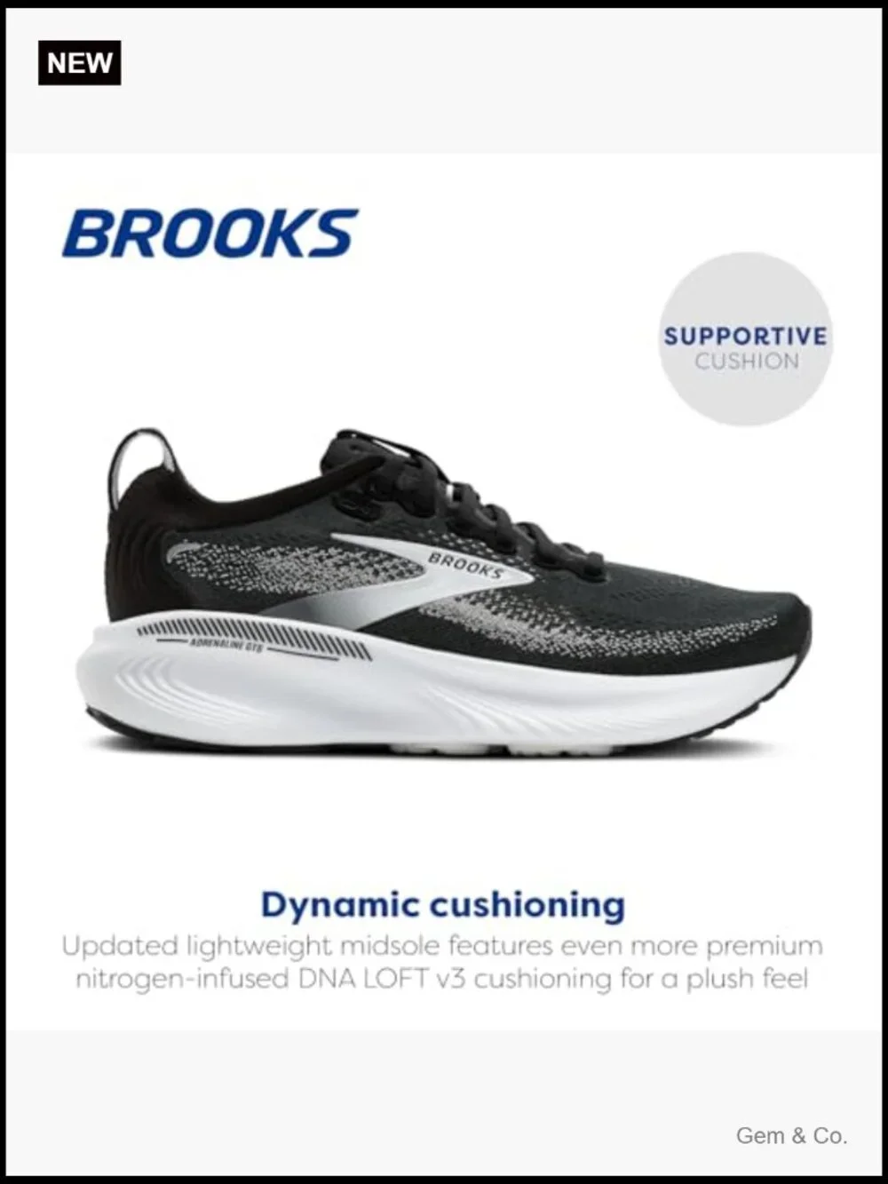Supportive Road Running & Walking Shoe with GuideRails Technology
